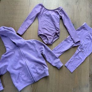Leveret Purple Gymnastics / Dance Warm Up Outfit